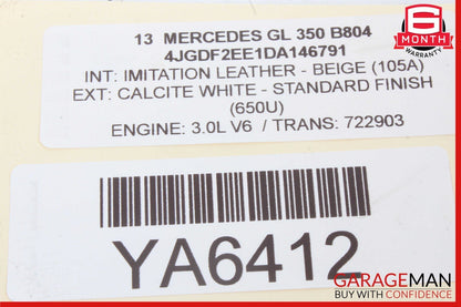 13-19 Mercedes X166 GL350 3rd Row Right Seat Folding Power Switch Button OEM
