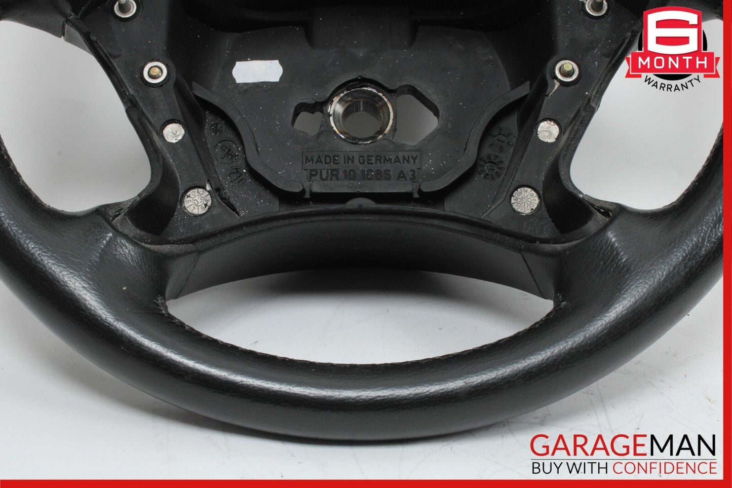 03-09 Mercedes W209 CLK320 SL500 Driver 4 Spoke Steering Wheel Leather Black OEM