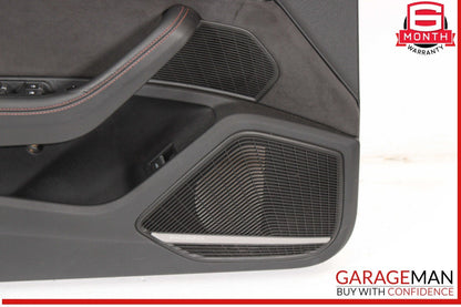 18-24 Audi S5 A5 RS5 Front Left Door Panel Trim Leather / Suede Black OEM