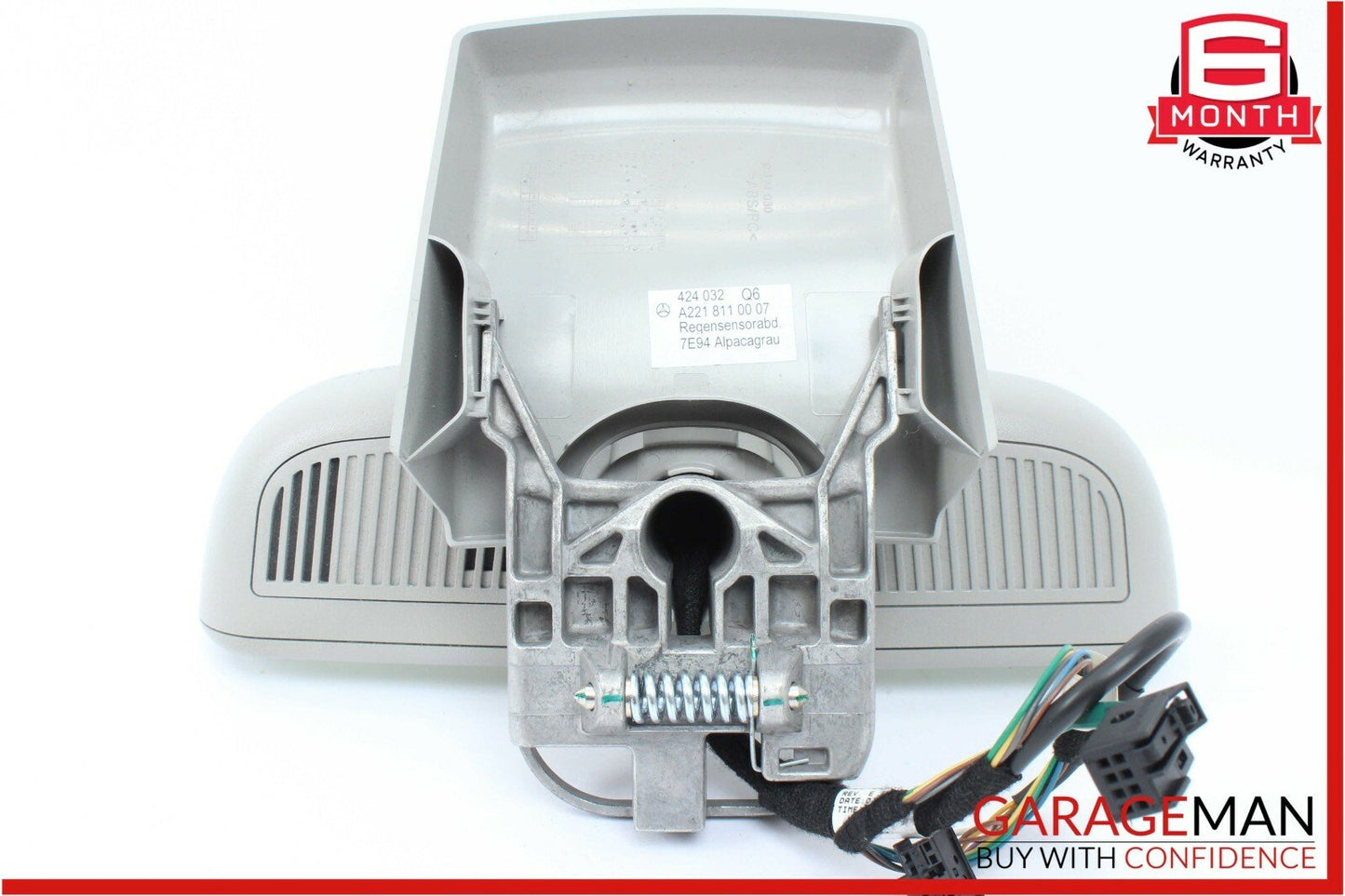 07-09 Mercedes W221 S550 Interior Top Upper Rear View Inside Dim Mirror Gray OEM