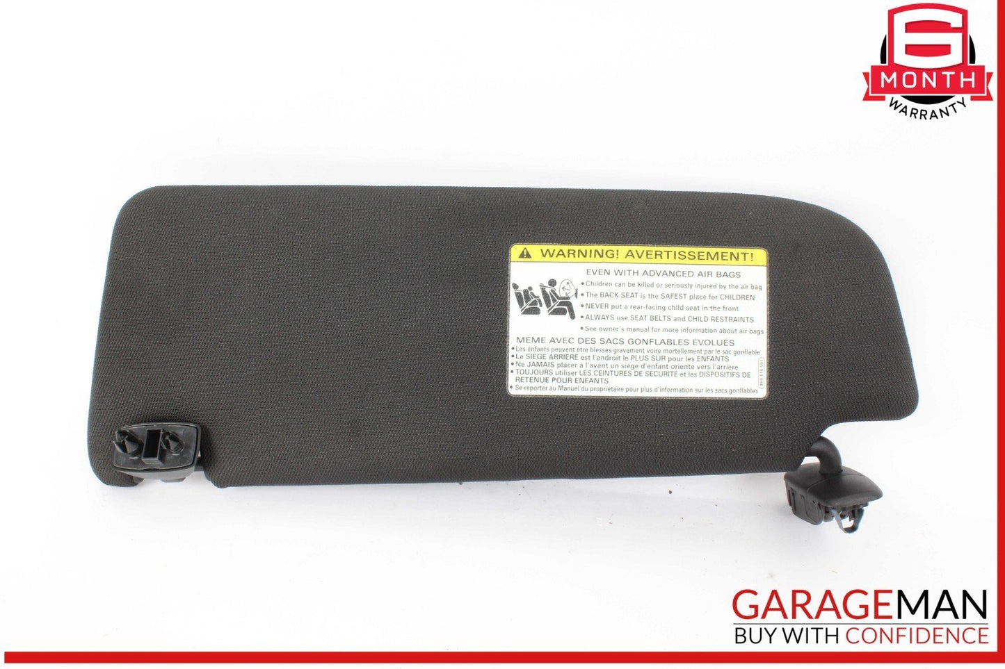 16-18 Audi A6 A7 Front Right Side Sun Visor Sunvisor Black 4G0857552N OEM