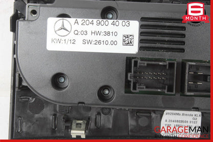 12-14 Mercedes W204 C250 AC A/C Climate Temperature Heater Switch Control Panel