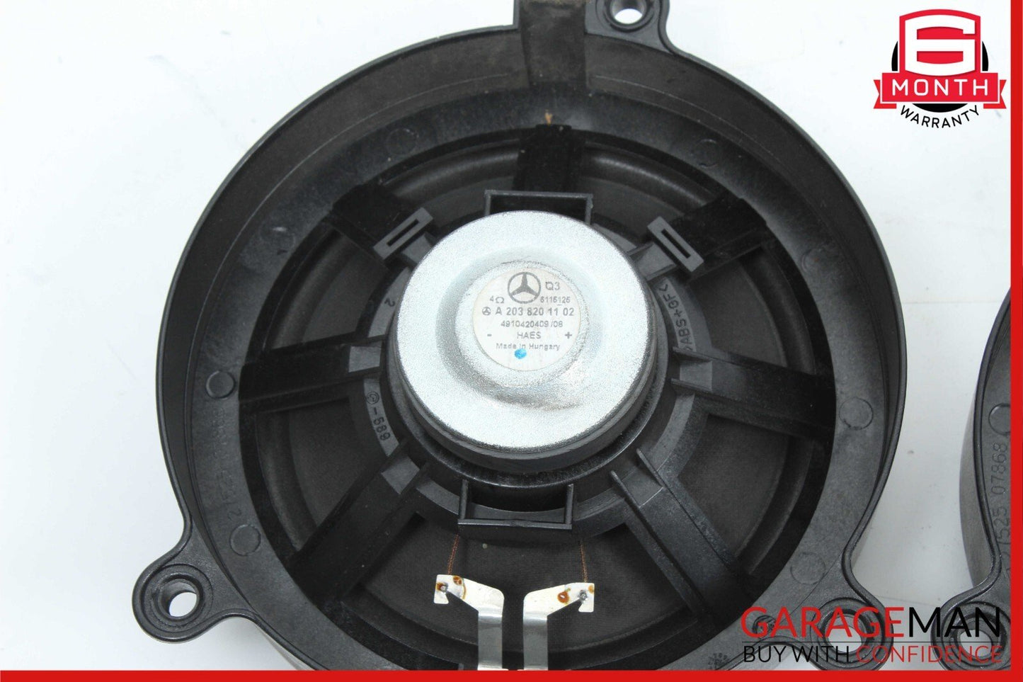 01-07 Mercedes W203 C230 Front Right & Left Side Door Audio Speaker Set of 2 OEM