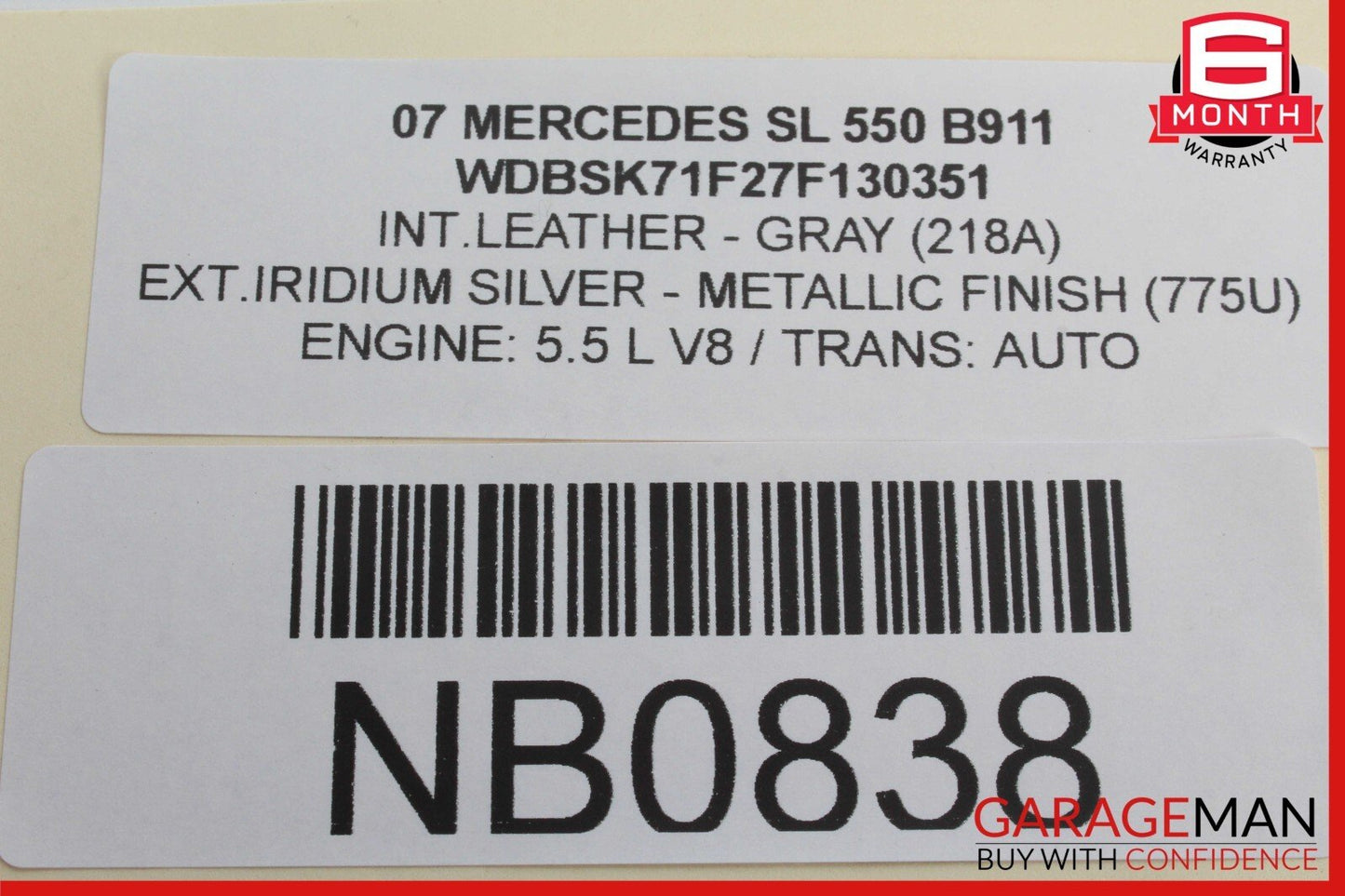 06-13 Mercedes R230 SL550 R350 TPMS Tire Pressure Control 1645403762 OEM