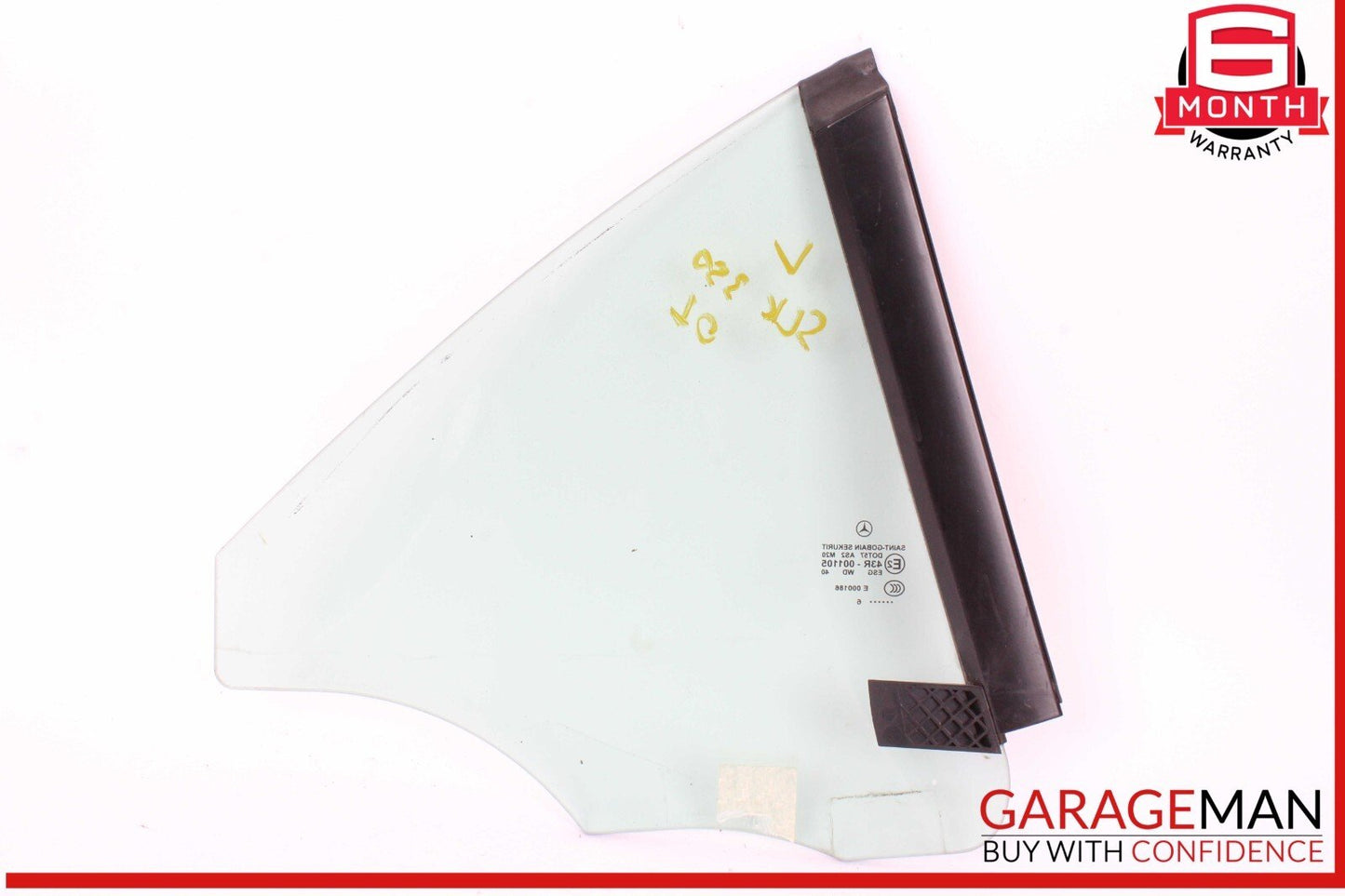 05-11 Mercedes R171 SLK350 Rear Left Side Door Quarter Window Glass OEM
