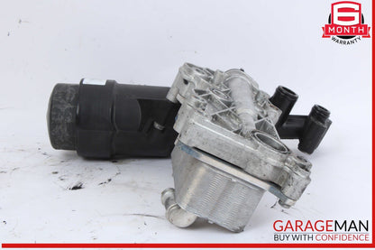 13-15 Mercedes X204 GLK250 Oil Filter Housing Assembly w/ Radiator Bracket OEM