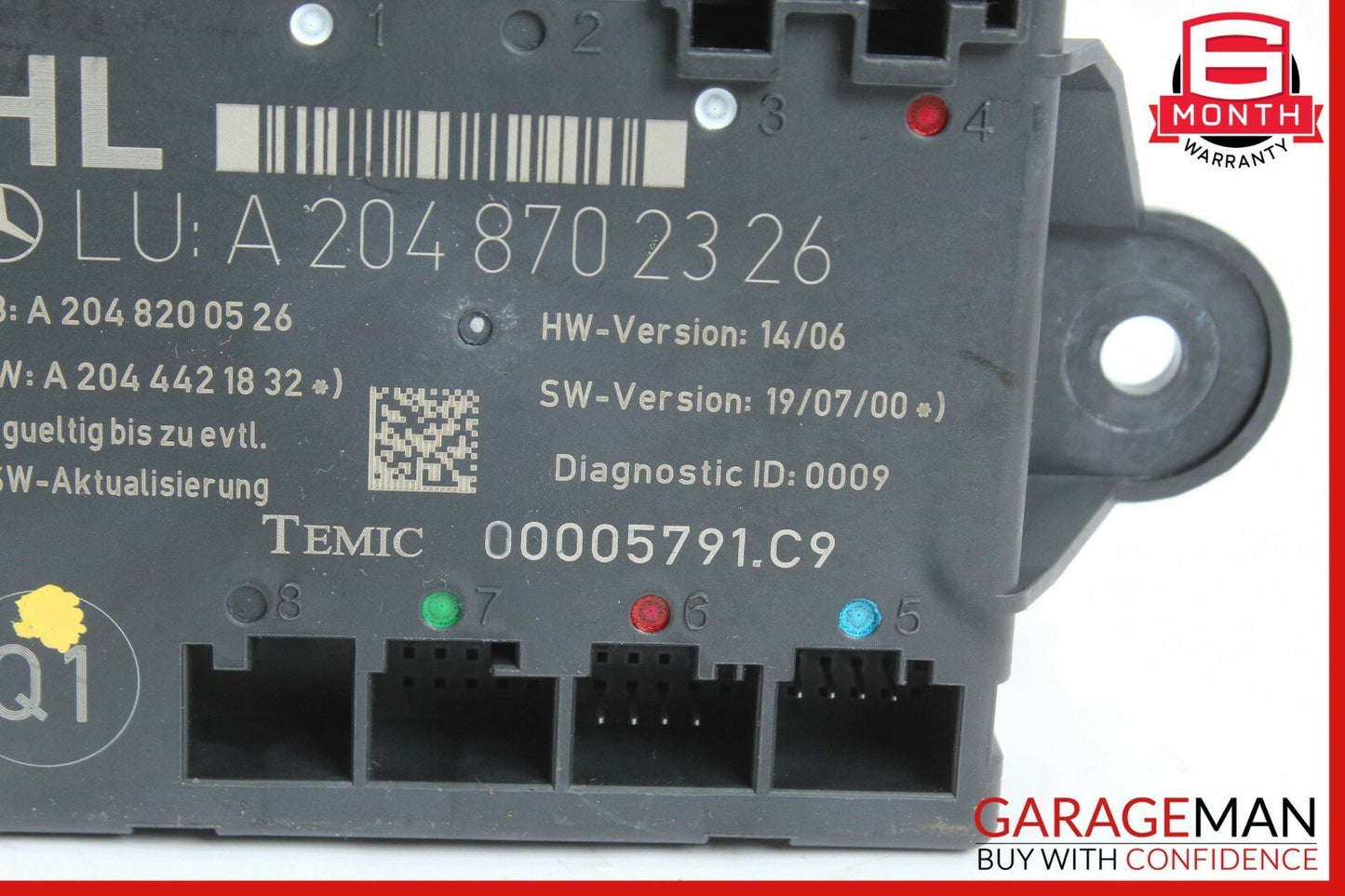 08-14 Mercedes W204 C300 C350 Rear Left Side Door Control Module 2048702326 OEM