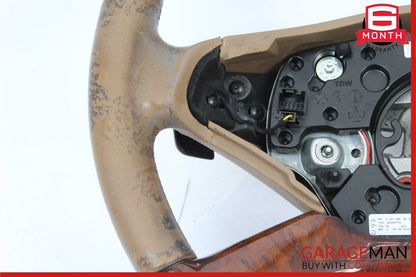 10-14 Mercedes W221 S400 S550 CL550 Steering Wheel w/ Paddle Shifters Beige OEM