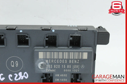 01-07 Mercedes W203 C280 Front Left Side Door Controller Module 2038201585