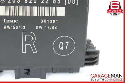 01-07 Mercedes W203 C230 C320 C55 AMG Rear Right Side Door Control Module Unit