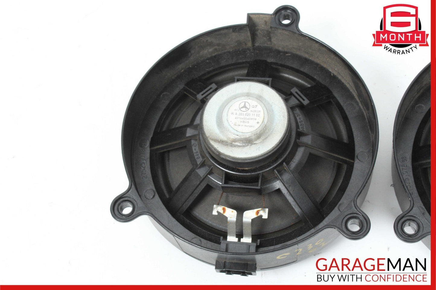 01-07 Mercedes W203 C280 C230 Front Right & Left Door Audio Speaker Set of 2 Pc