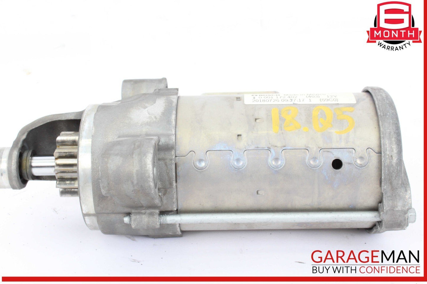 18-20 Audi Q5 Engine Starter Motor Bosch 06L911021A OEM