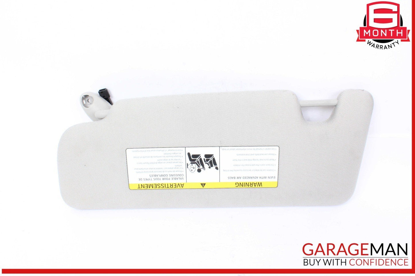 14-21 BMW i3 I01 Hybrid Front Right Passenger Side Sun Visor Sunvisor Gray OEM