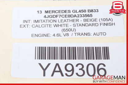 08-20 Mercedes X166 GL450 E350 Headlight Fog Light Switch Control Module OEM