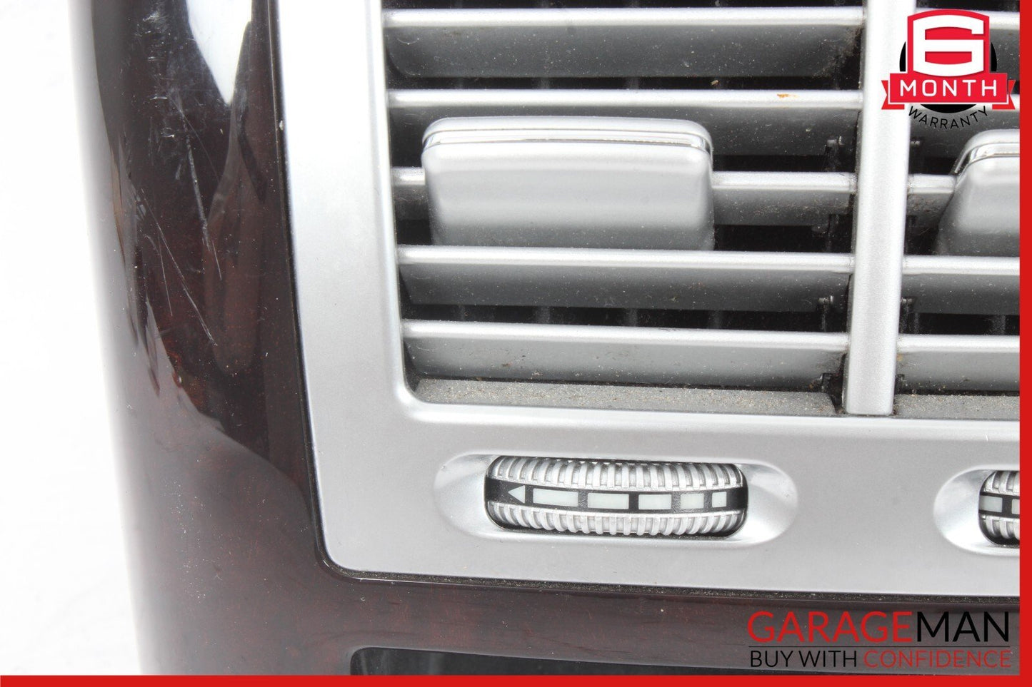 07-13 Mercedes W221 S550 Rear Center Console AC A/C Air Vent Trim Panel Wood OEM