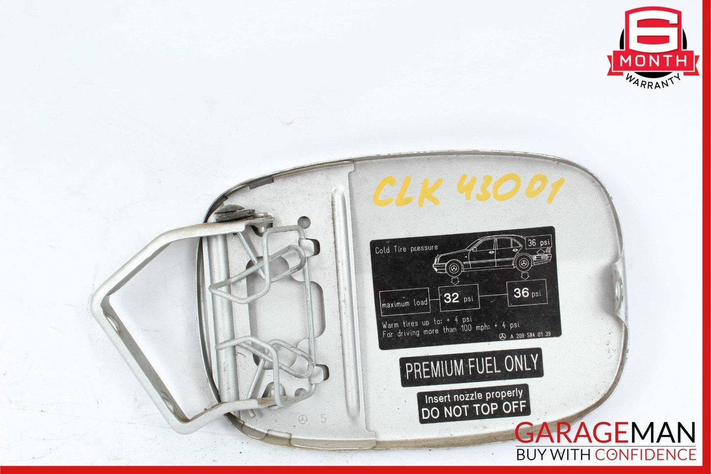 98-03 Mercedes W208 CLK430 CLK320 CLK55 Fuel Gas Tank Door Lid Cover Silver OEM