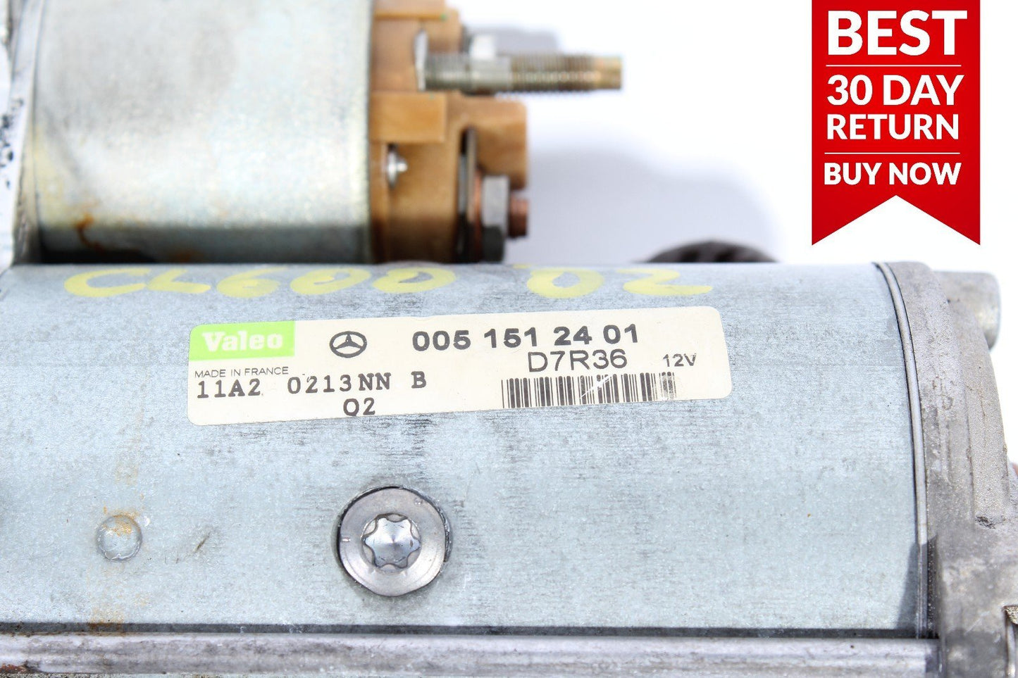 01-02 Mercedes W215 CL600 S600 V12 Engine Starter Motor Assembly 0051512401 A21