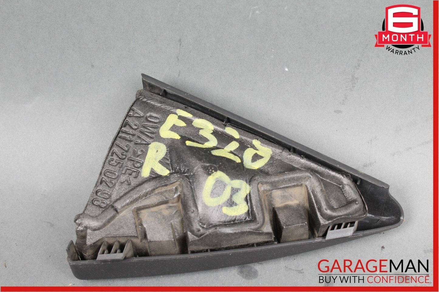 03-09 Mercedes W211 E320 Tweeter Speaker Cover Right Passenger Side Black OEM
