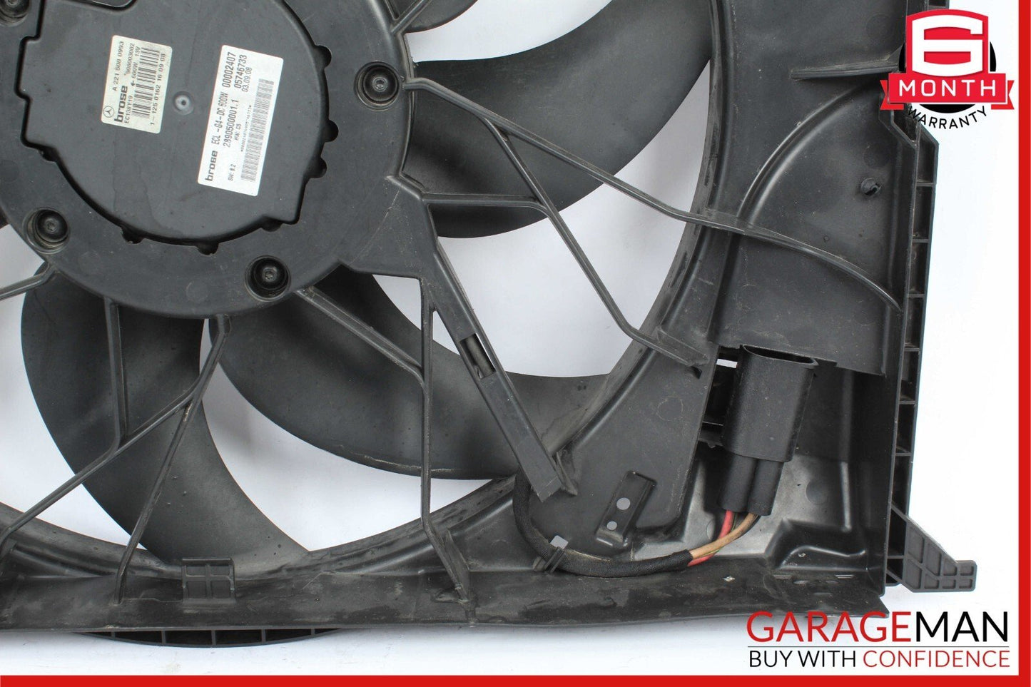 07-13 Mercedes W221 S550 CL550 Engine Cooling Fan Motor Assembly 2215000993 OEM