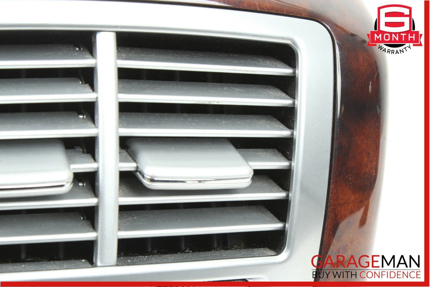 07-13 Mercedes W221 S550 Rear Center Console AC A/C Air Vent Trim Panel Wood OEM