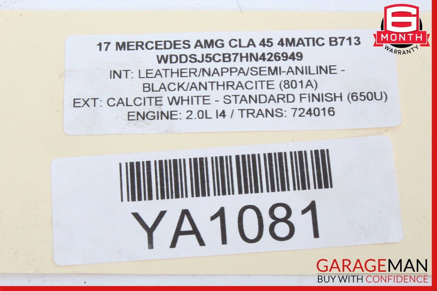 08-20 Mercedes W117 CLA45 AMG Headlight Fog Light Switch Control Module OEM