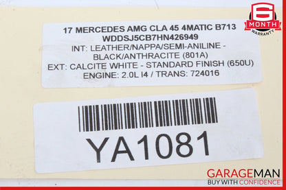 08-20 Mercedes W117 CLA45 AMG Headlight Fog Light Switch Control Module OEM