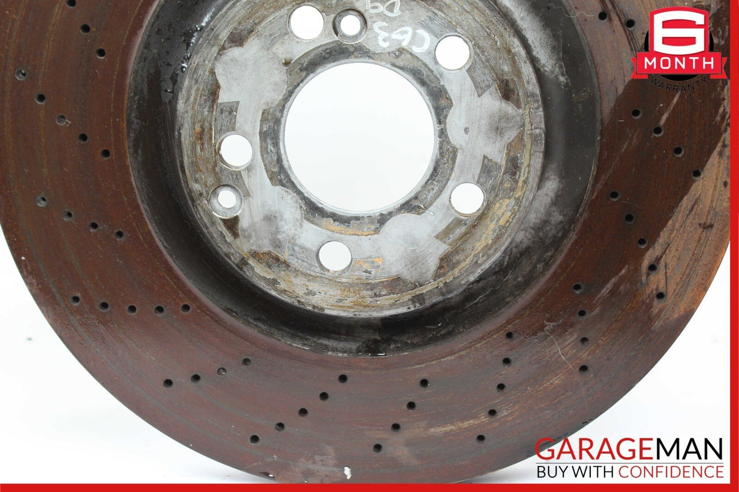 08-14 MERCEDES W204 C63 AMG REAR RIGHT & LEFT SIDE BRAKE ROTOR DISC SET OEM