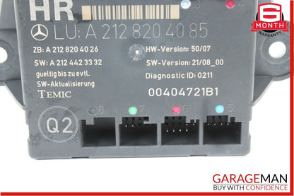 08-15 Mercedes W204 C300 C350 Sedan Rear Right Side Door Control Module OEM