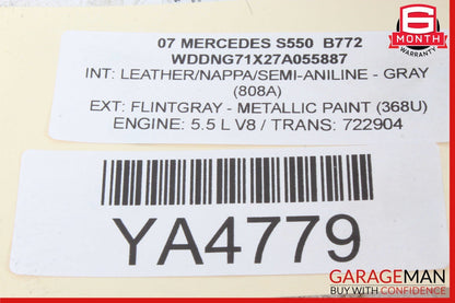 07-14 Mercedes W221 S550 CL550 Trunk Seat Lumbar Vacuum Pump 2218000248 OEM