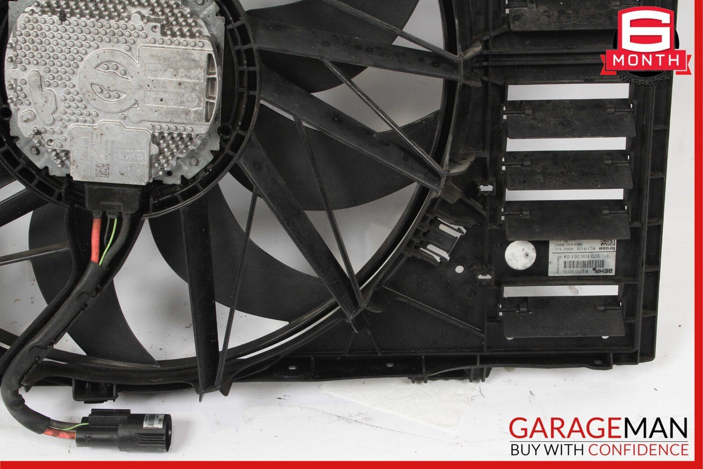 10-16 Porsche Panamera 970 4.8L Radiator Engine Electric Cooling Fan Shroud Assy