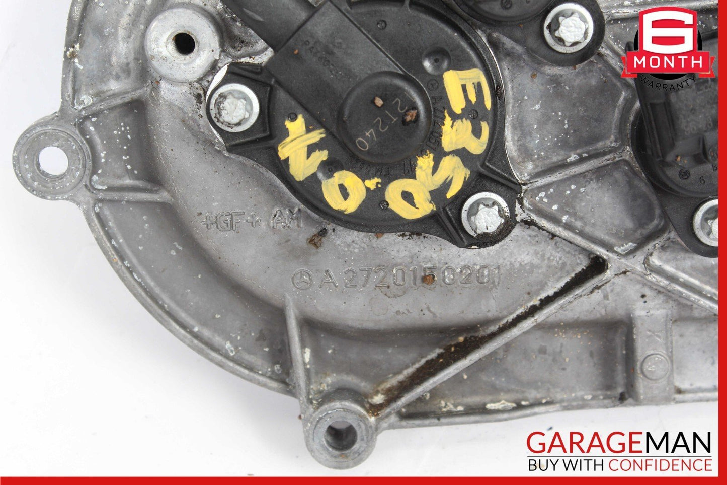 05-13 Mercedes W211 E350 Front Left Side Engine Timing Chain Cover Plate OEM