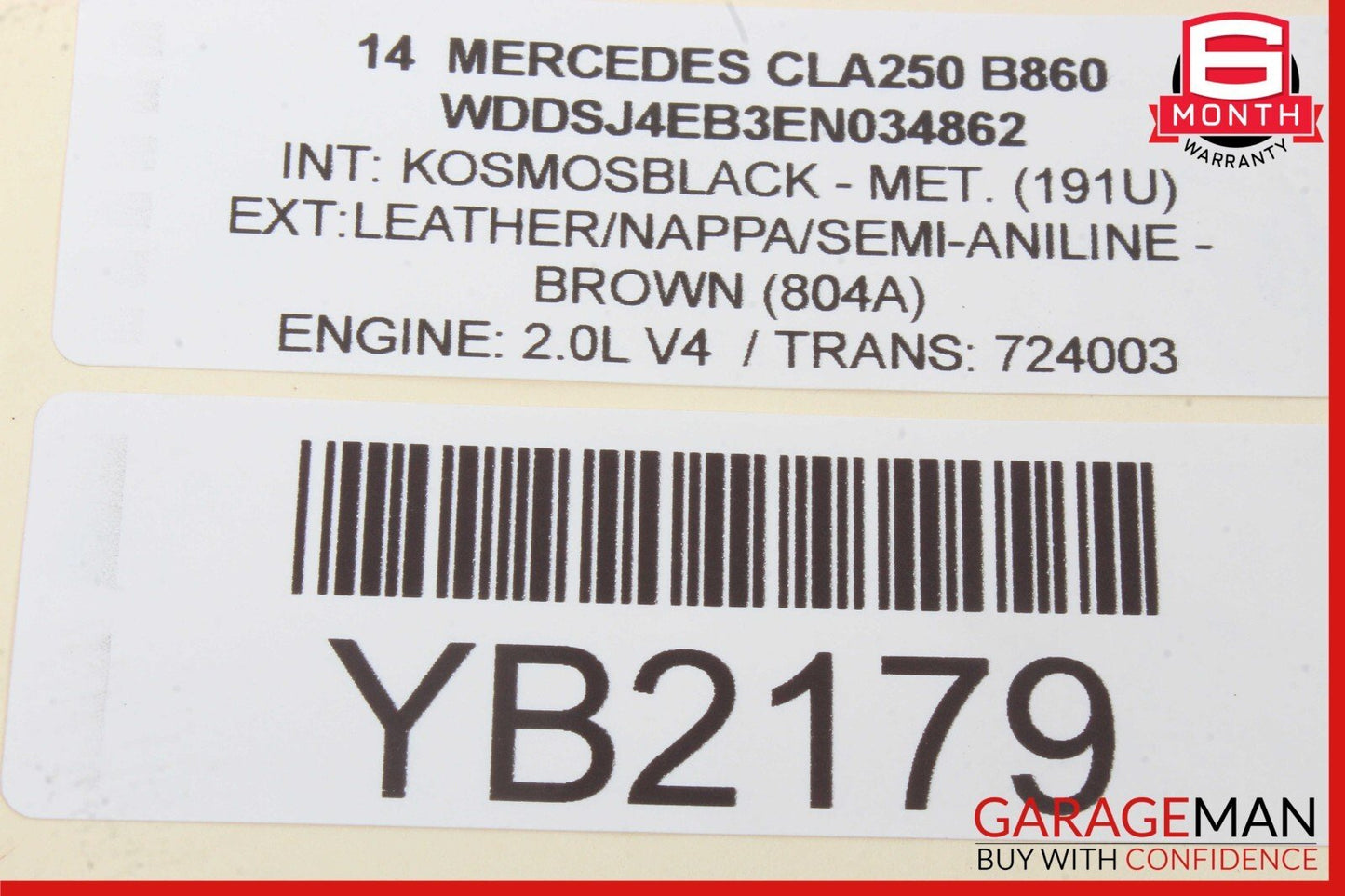 14-18 Mercedes W117 CLA250 Parking Brake Electronic Computer Control Module Unit