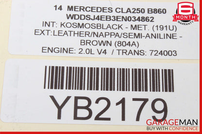 14-18 Mercedes W117 CLA250 Parking Brake Electronic Computer Control Module Unit