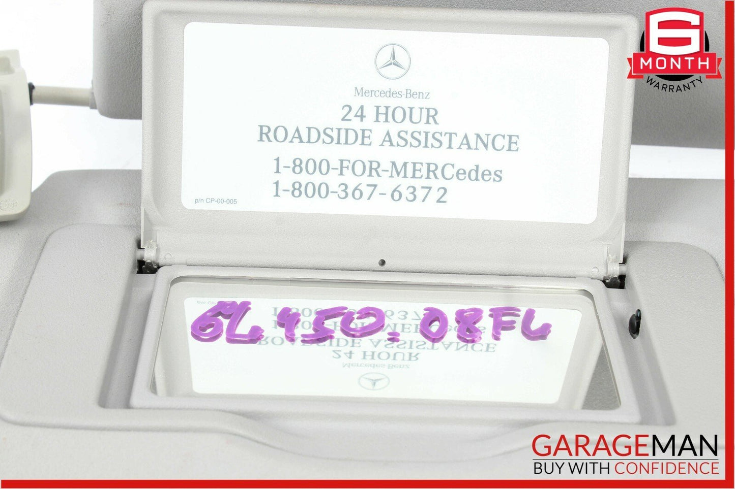 06-12 Mercedes X164 GL450 ML450 Front Left Side Sun Visor Sunvisor Shade Gray
