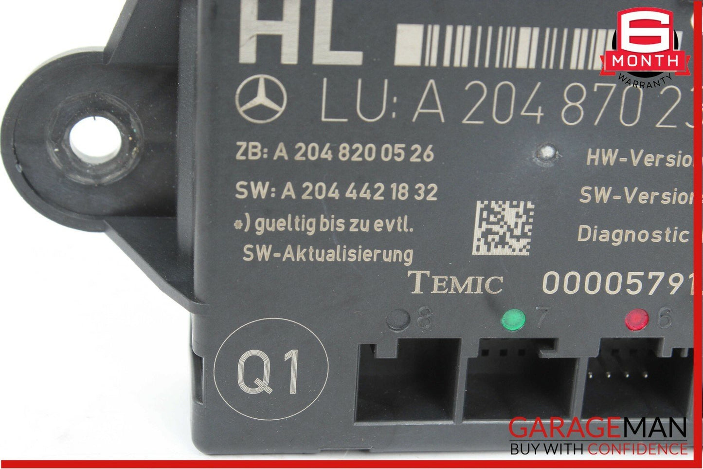08-14 Mercedes W204 C300 Rear Left Driver Side Door Controller Module Unit OEM