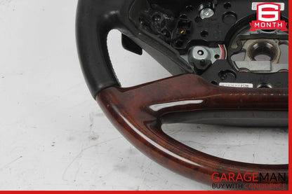 10-14 Mercedes W221 S550 S600 Steering Wheel w/ Paddle Shifters Black Wood OEM