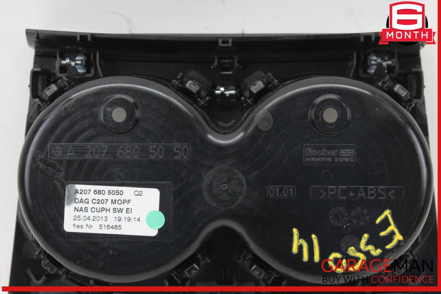 14-17 Mercedes W207 E350 E400 Center Console Cup Holder Compartment Wood OEM