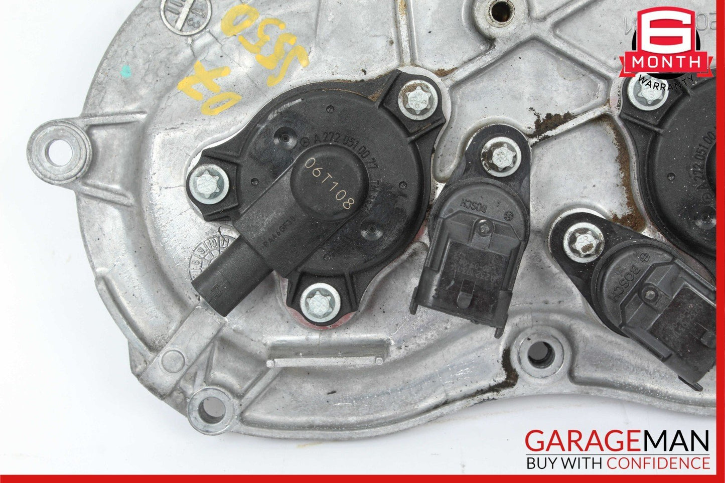 06-13 Mercedes W221 S550 Front Right Engine Timing Chain Cover Plate OEM
