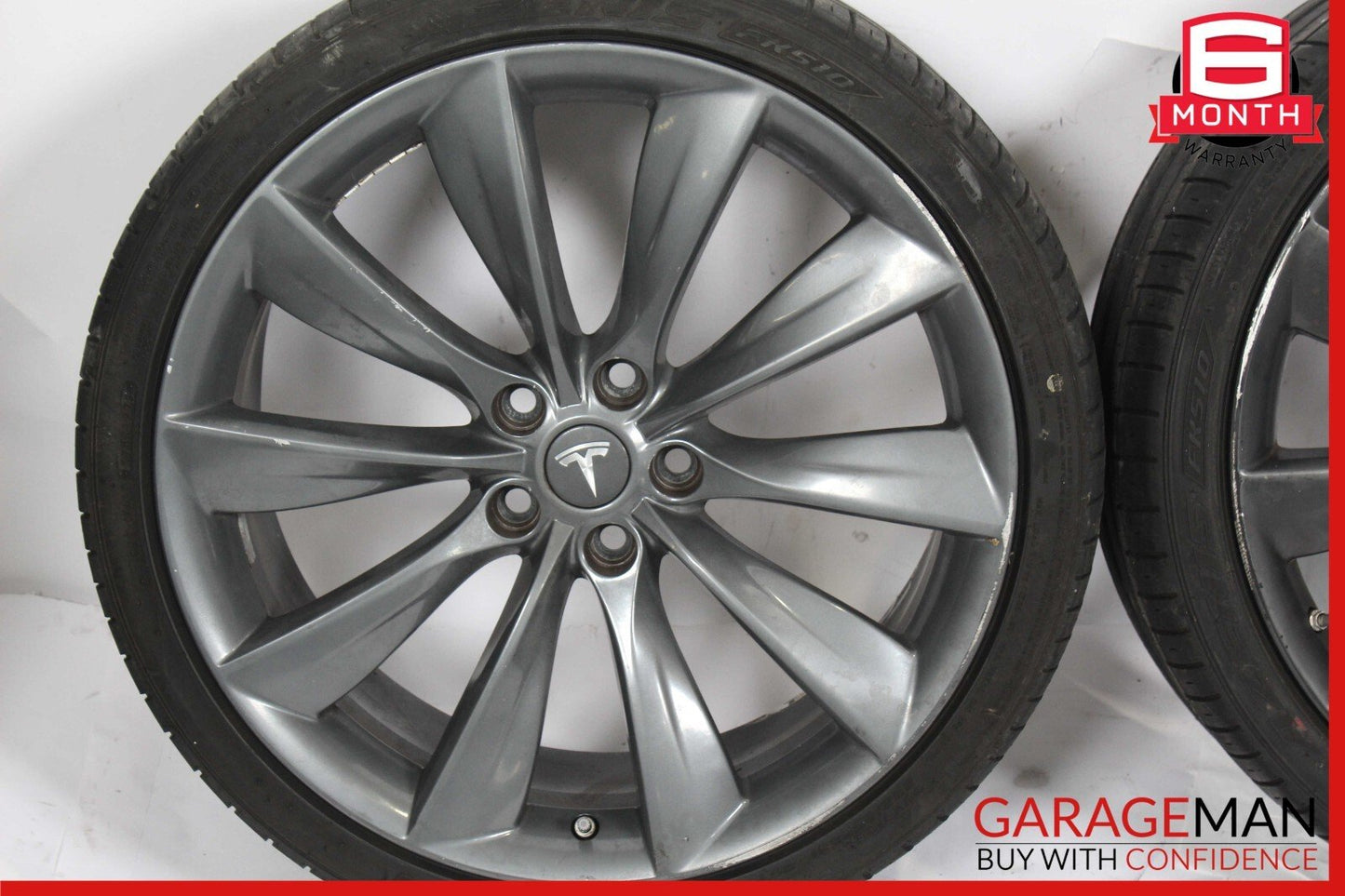 12-17 Tesla Model S Staggered Complete Wheel Tire Rim Set 8.5x9 21" R21 OEM