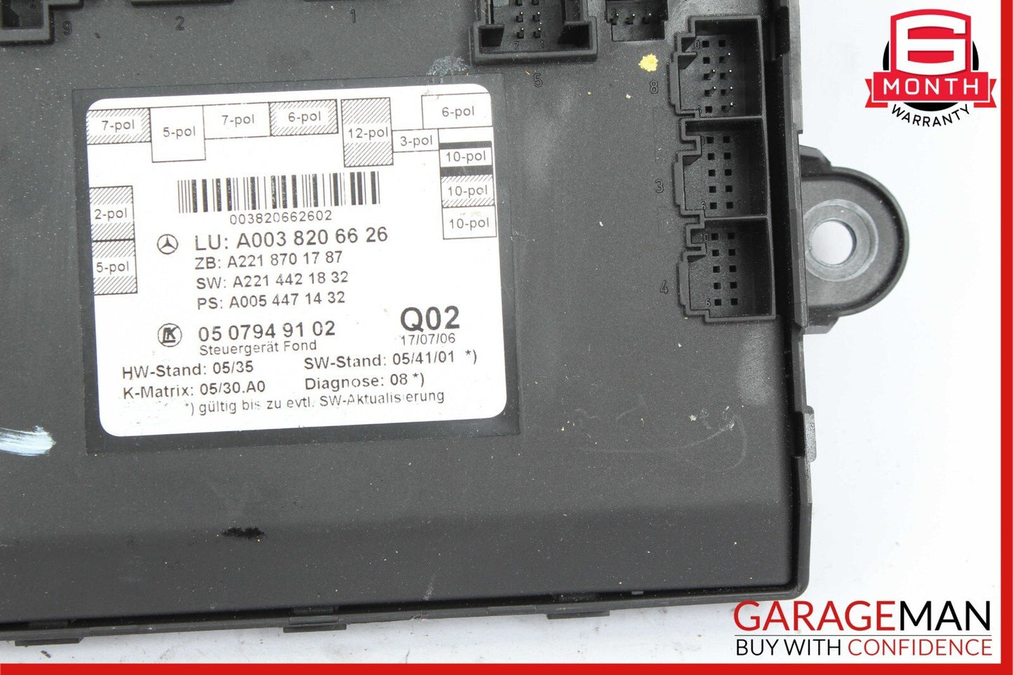 07-09 Mercedes W221 S550 S400 Rear Right or Left Side Door Control Module OEM