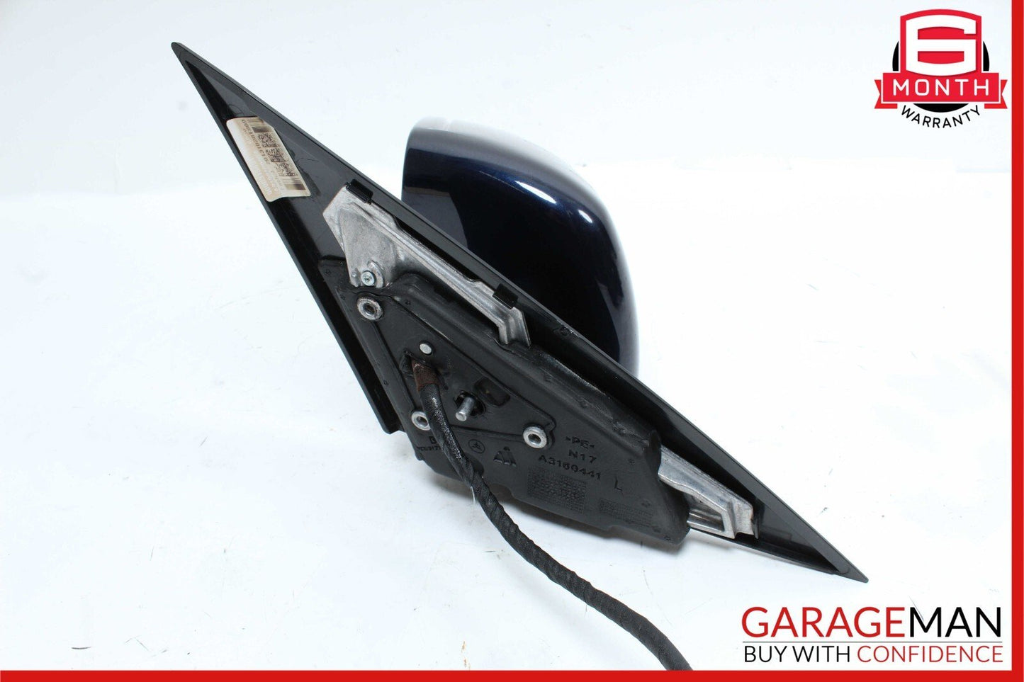 12-14 Mercedes W204 C250 C300 Front Left Side Mirror Door Rear View Blue OEM