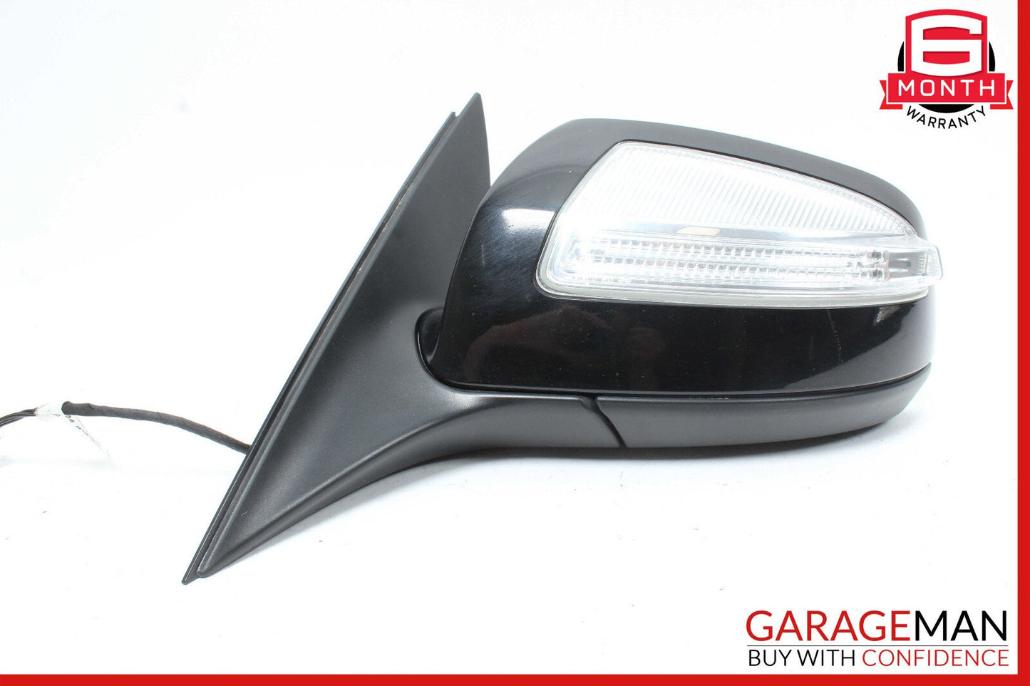 08-09 Mercedes W204 C300 C350 Front Left Side Mirror Door Rear View Black OEM