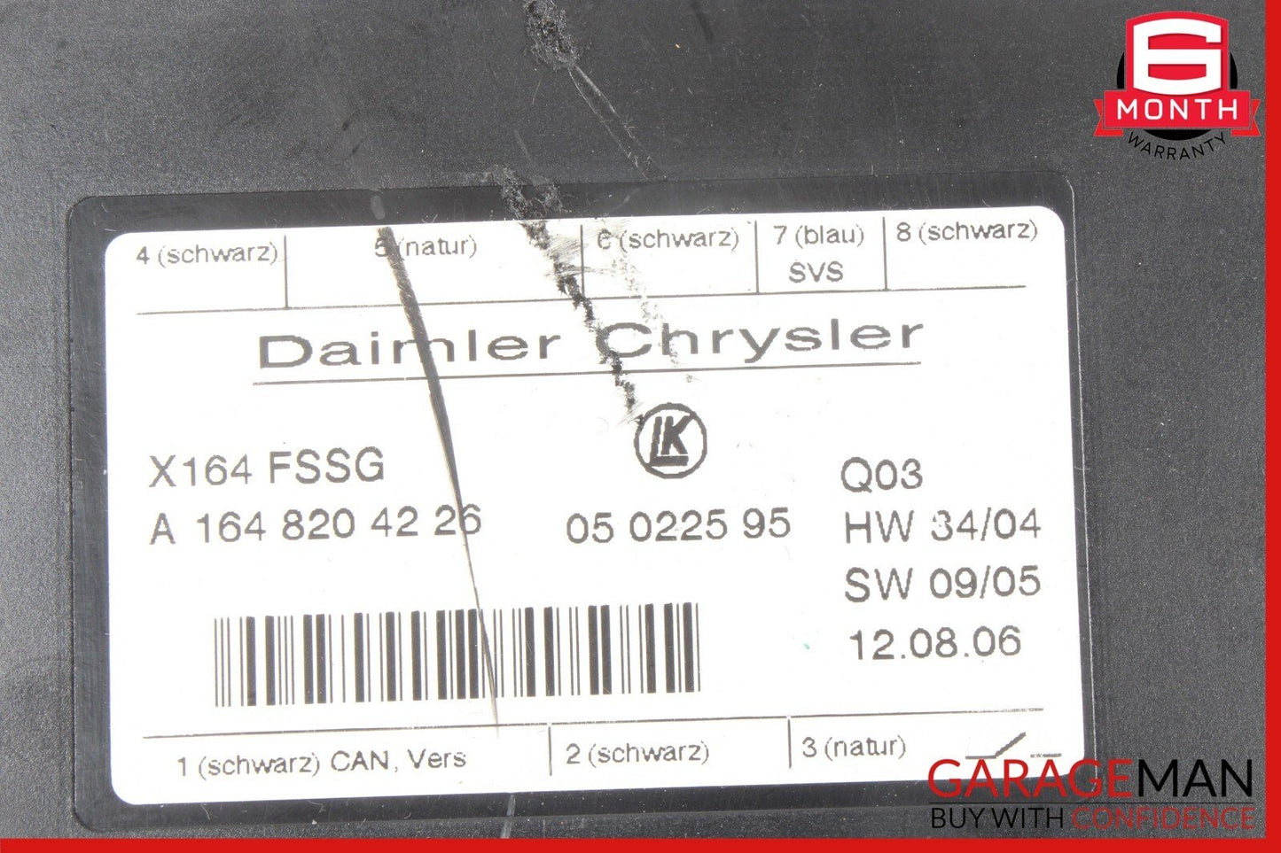 07-12 Mercede X164 GL450 GL550 Third Seat Row Power Folding Control Module OEM