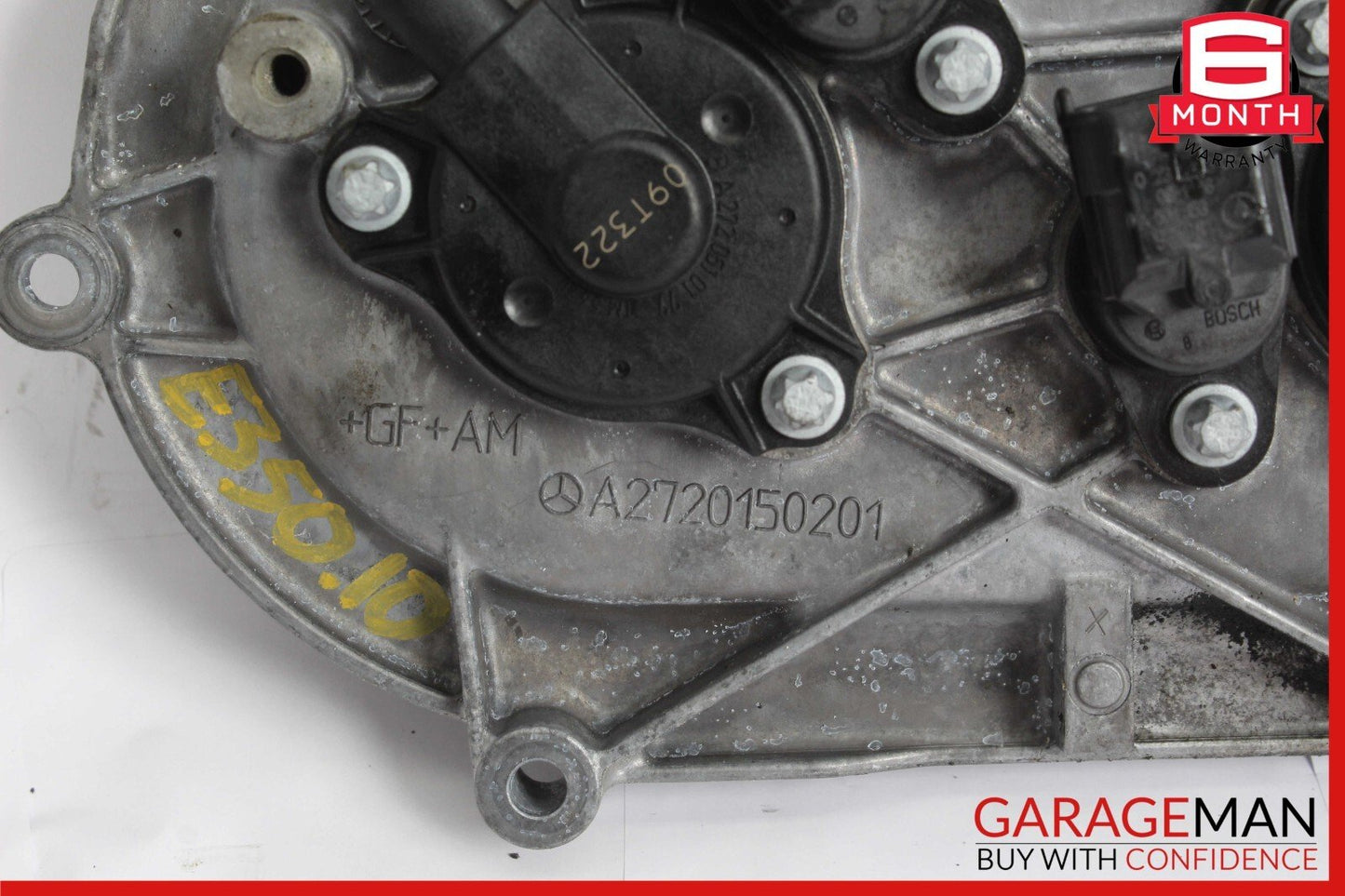 05-13 Mercedes W212 E350 E550 Front Left Side Engine Timing Chain Cover Plate