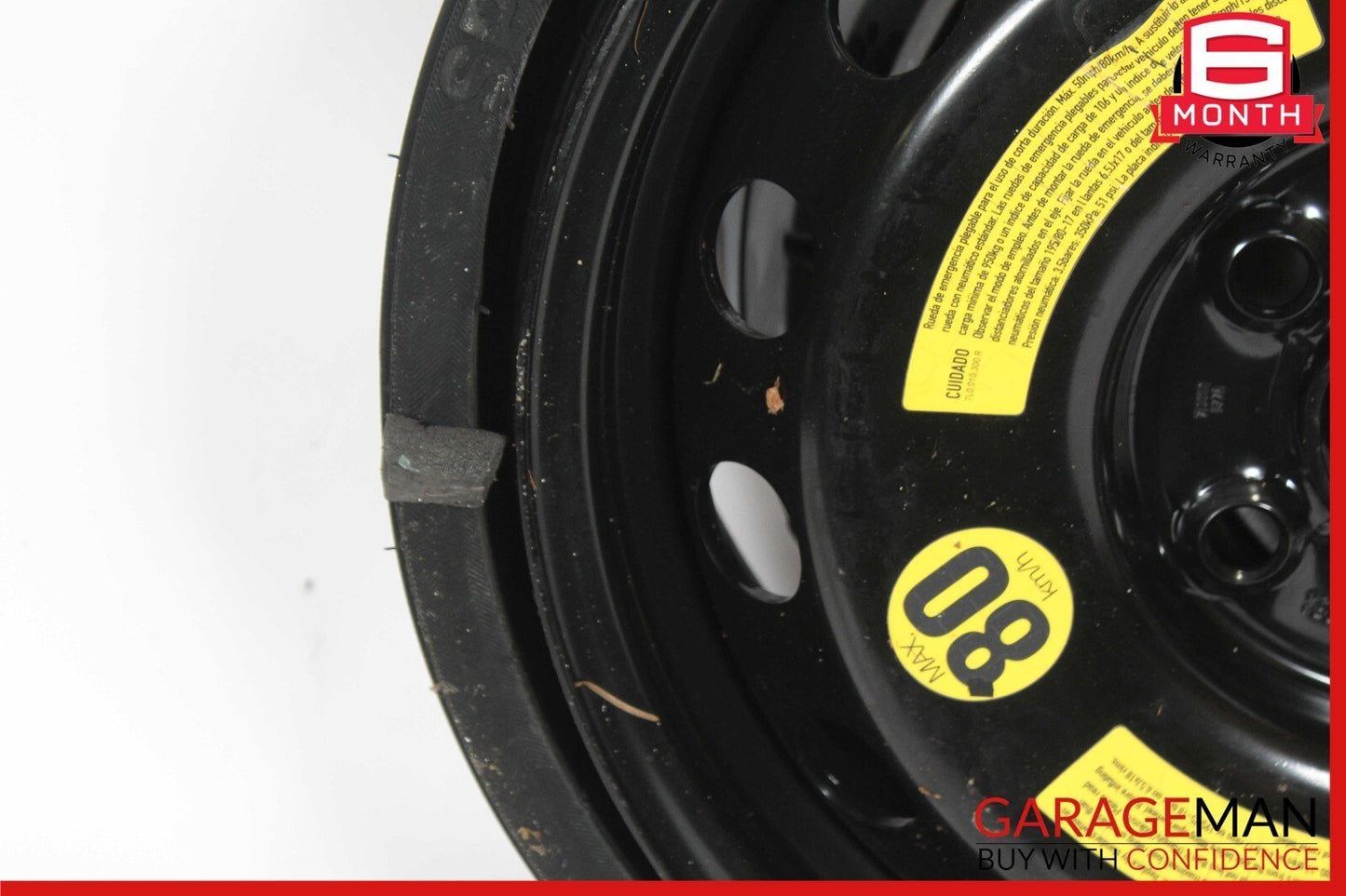 07-15 Audi Q7 Emergency Spare Wheel Rim Tire 6.5 x 18 H2 ET53 w/ Loudspeaker OEM