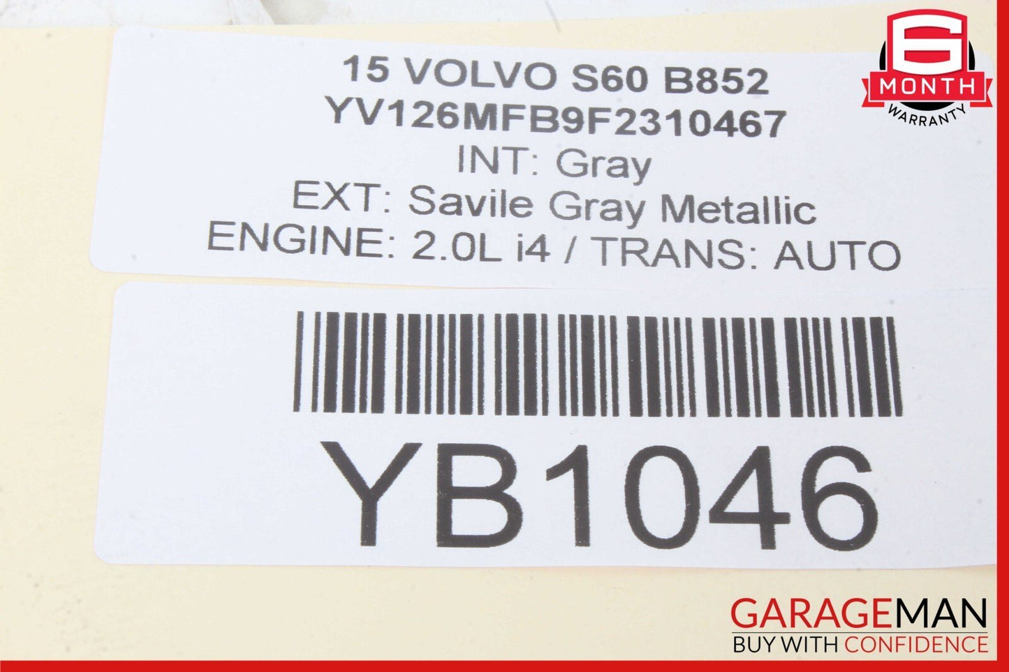 11-18 Volvo S60 Handbrake Power Parking Brake Control Module Unit OEM