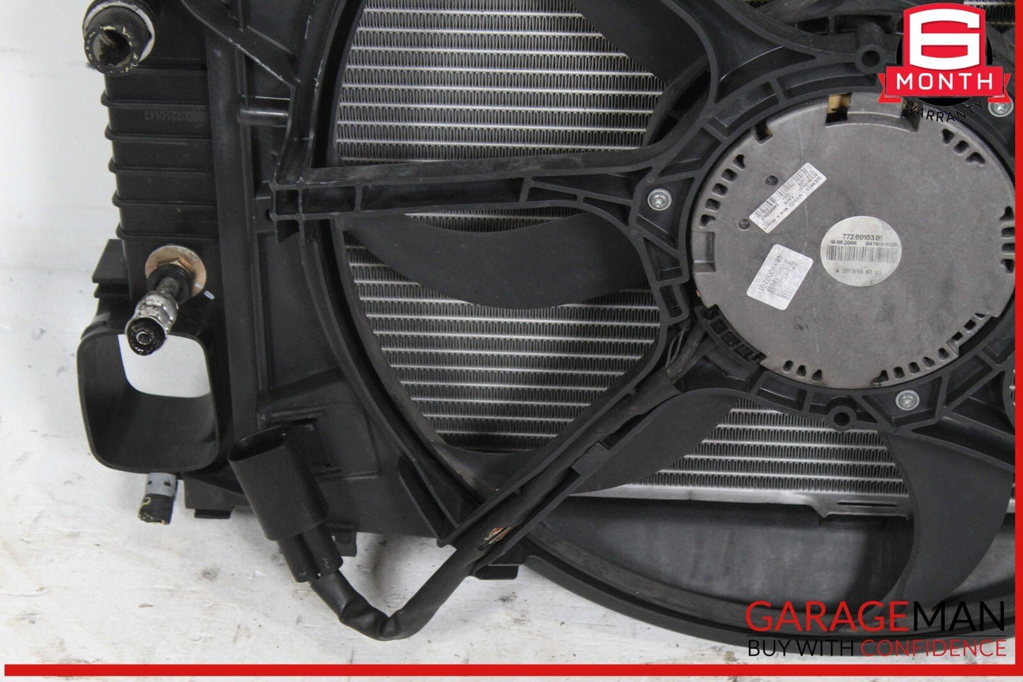 07-09 Mercedes W221 S550 Engine Cooling Radiator AC A/C Condenser Assembly OEM