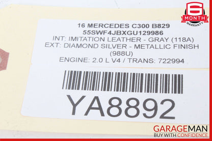15-19 Mercedes W205 C300 GLC300 TCU TCM Tranny Transmission Control Module Unit