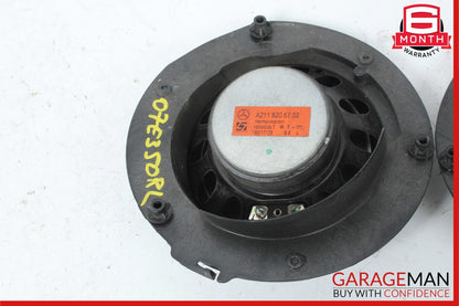 07-09 Mercedes W211 E350 Rear Left & Right Side Door Audio Sound Speakers Set