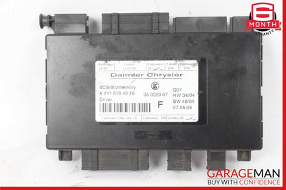 03-11 Mercedes R171 SLK280 Seat Control Module Front Left 2118704926 OEM